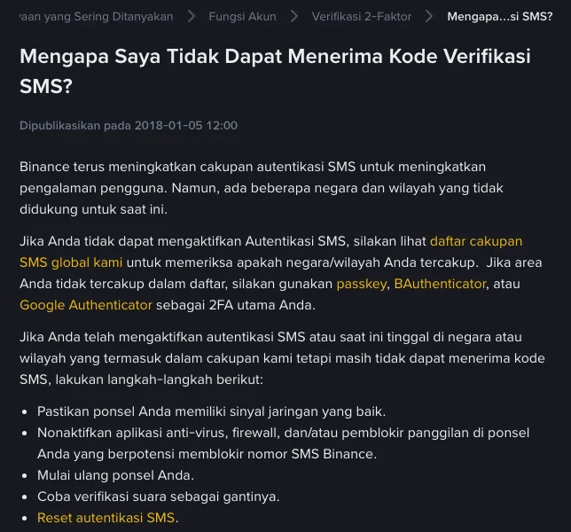 Tidak Menerima Kode Verifikasi Binance via SMS atau Email: Penyebab dan Cara Mengatasi