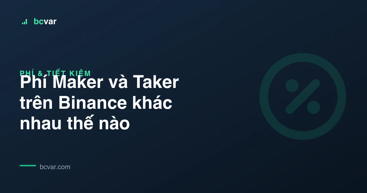 Phí Maker và Taker trên Binance khác nhau thế nào
